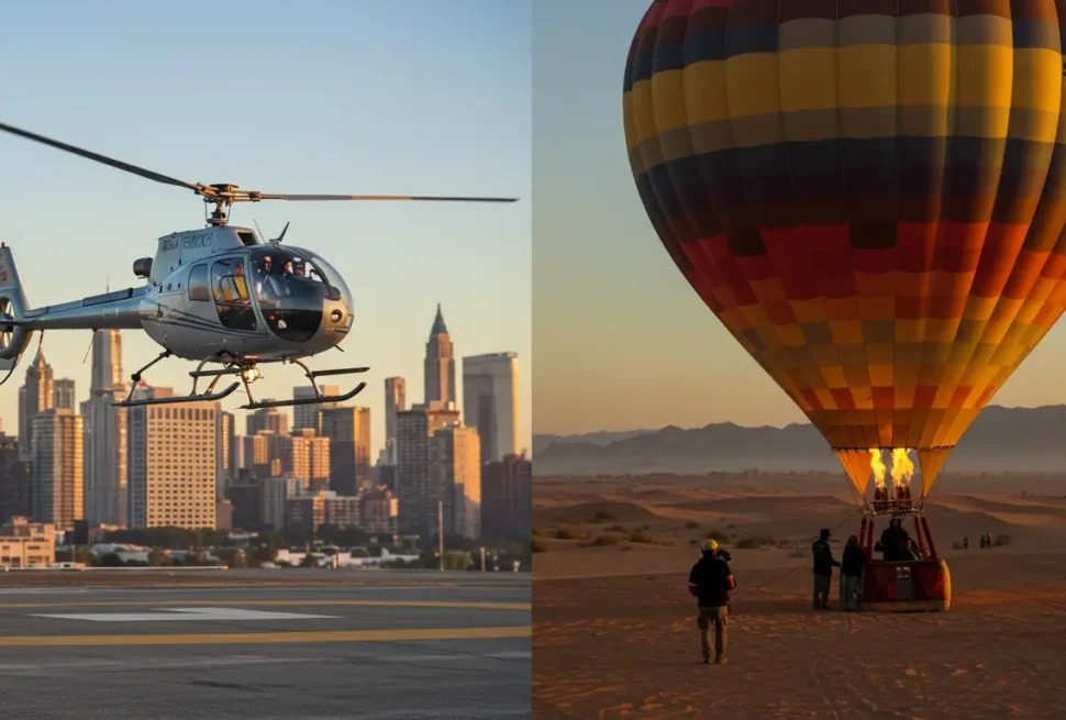 Dubai Helicopter or Hot Air Balloon