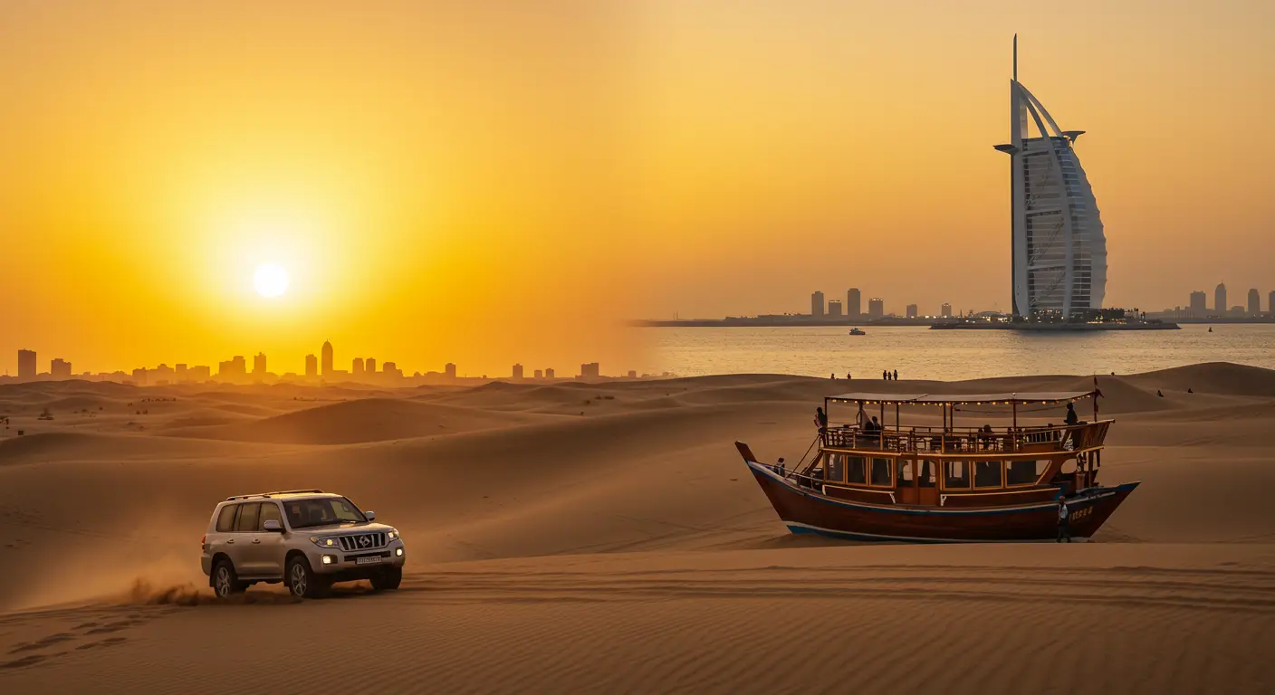 Dubai Desert Safari and Dhow Cruise Packages