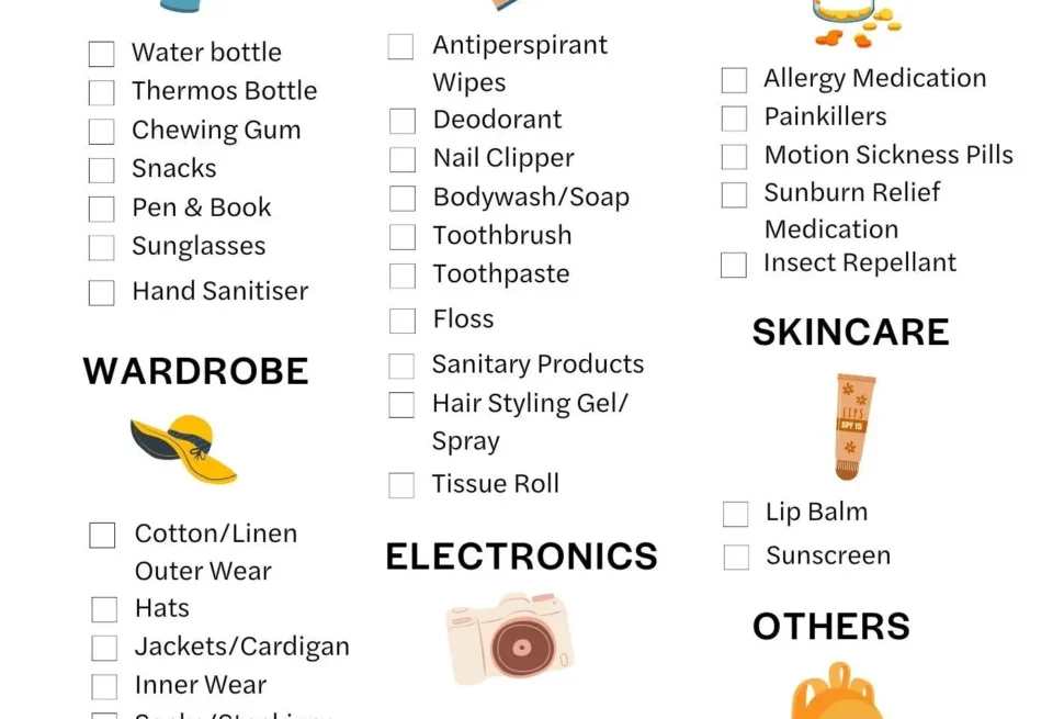 Essential items for Desert Safari